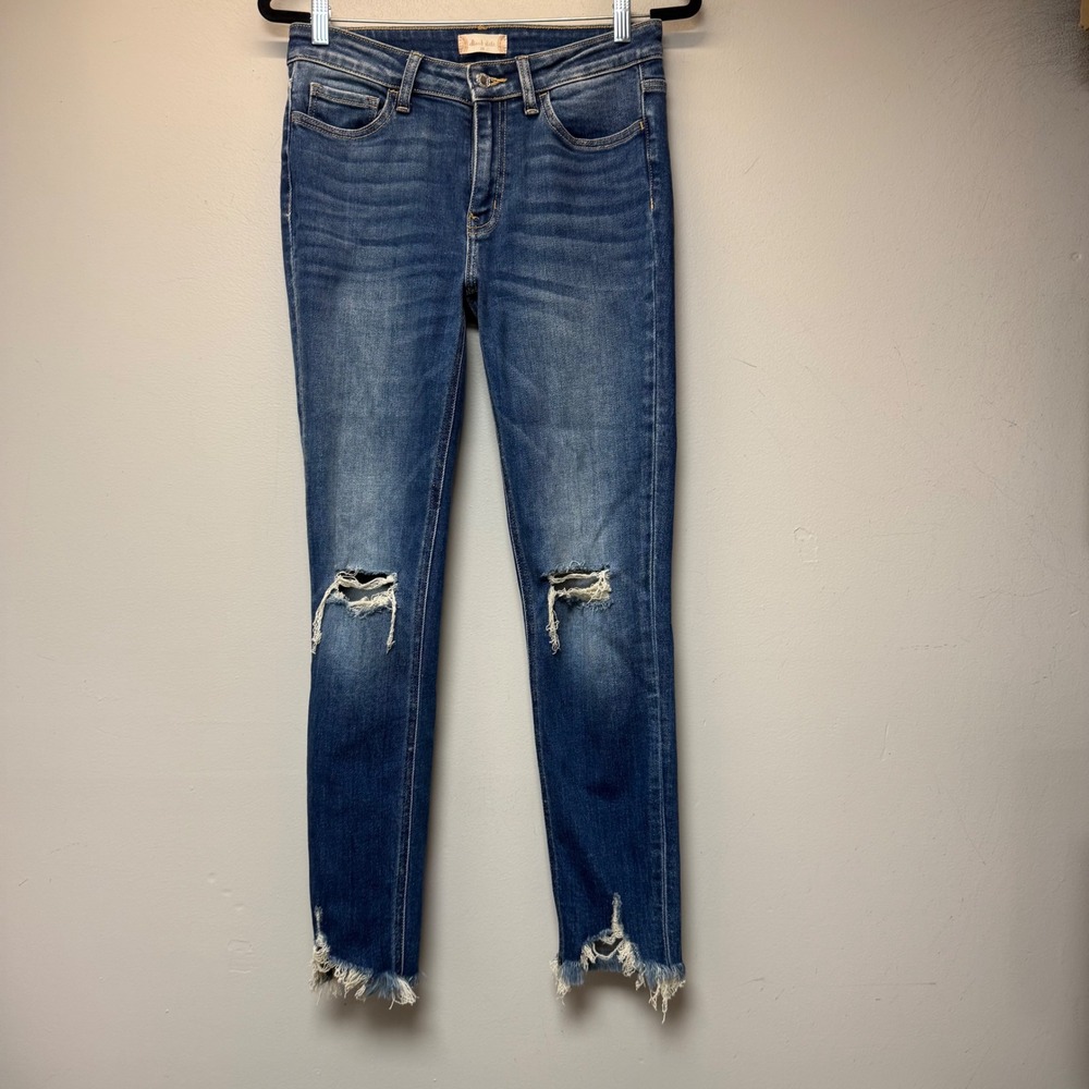 Altar'd State‎ Skinny Jeans Womens 28 Blue Excellent Distressed Frayed Step Hem